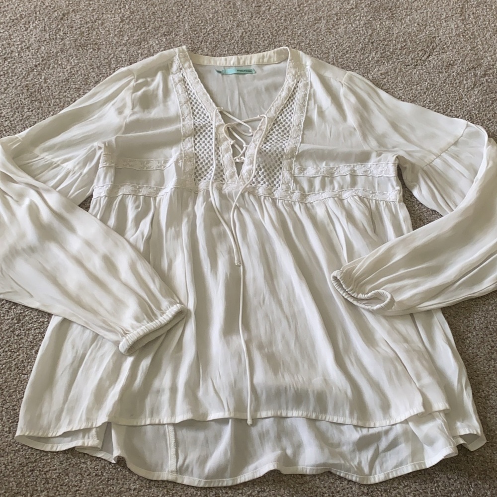 Maurice’s off-white Peasant Top